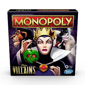 Monopoly: Disney Villains Edition Board Game $6.80 + Free S&H w/ Walmart+ or on $35+