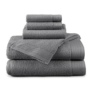 6-Piece Hotel Style 100% Organic Cotton Luxury Towel Set (Various) from $7.99 + Free S&H w/ Walmart+ or on $35