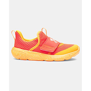 Under Armour Boys' UA Flash Slip-On Running Shoe w/ Adjustable Strap (10.5-13 & 1-3,Orange) $16.98 + Free Shipping