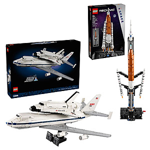 Costco Members: LEGO: 2417-Piece Icons Shuttle Carrier Aircraft + 632-Piece Technic NASA Artemis Space Launch System Rocket $249.99 + Free Shipping