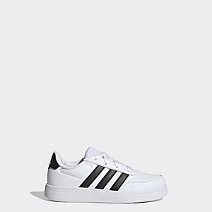 adidas Kids' Breaknet Lifestyle Court Lace Shoes (11.5-13.5 & 1-3, Core Black or Cloud White) $16 + Free Shipping