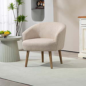 Mainstays Curved Textured Accent Chair: Gray $64.50 or Beige $62.50 + Free Shipping