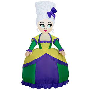 Way To Celebrate Mardi Gras: 48" Airblown Yard Inflatable (Marie Antoinette or Nutcracker) $5.49, 77-Count 16" Bead Necklaces $3.47, & More + Free S&H w/ Walmart+ or on $35+