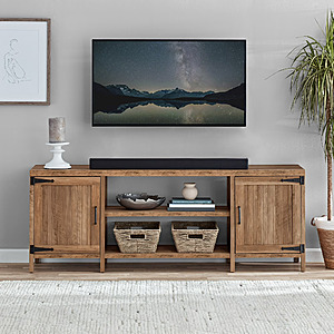 Mainstays Farmhouse TV Stand for TVs up to 70" (Rustic Weathered Oak) $54.50 + Free S&H