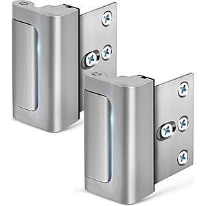 2-Count EverPlus 3" Home Security Reinforcement Door Lock (for Inward Swinging Door, Silver) $14.99 ($7.50 each) + Free Shipping w/ Prime or on $35+