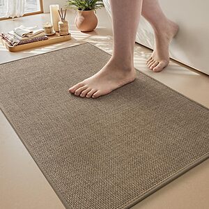 17" x 24" MontVoo Ultra-Thin Non-Slip Washable Bath Mat (Khaki) $7.99 & More + Free Shipping w/ Prime or on $35+