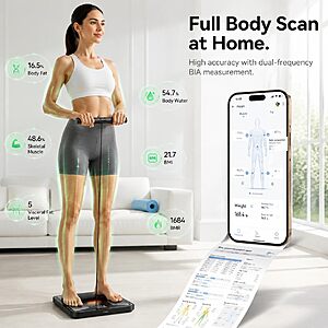 8-Electrode Yuhuo Smart Scale w/ 28 Body Composition Metrics & Bluetooth App Sync $39.99 + Free Shipping