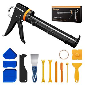 Prime Members: Saker Manual Caulk Gun Kit w/ 11-pc Caulking Tool Set $9.90 + Free S&H