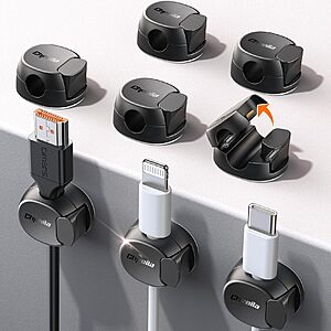 8-Count Spring-Loaded Cord/Cable Organizer Clips $3.98 + Free Shipping w/ Prime or on $35+