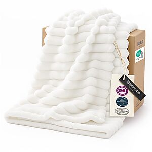Prime Members: Bedsure GentleSoft Fleece Throw Blanket (50"x60", Off White) $8.09 + Free Shipping w/ Prime or on $35+