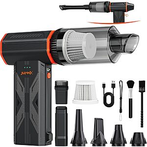 JUFINX F32MAX Electric Air Duster and Vacuum Cleaner Kit $24 + Free S&H