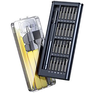 AXTH 38-in-1 Precision Screwdriver Set w/ Bearing Steel Bits $5.40 