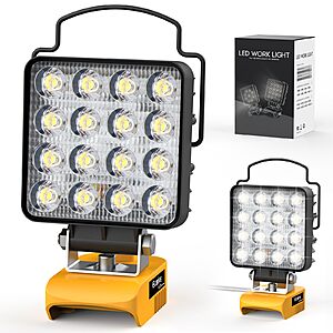 Ecarke Adjustable 112W LED Work Light for DeWALT 20V Batteries (Tool Only) $16.60 