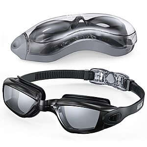 Aegend Adult Swim Goggles w/ Anti-Fog UV-Protective Lenses, Quick-Release Clasp & Case (Various) from + Free Shipping w/ Prime or on +