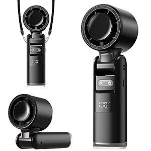 Lerat 3-in-1 4000mAh Portable Handheld Turbo Fan $7