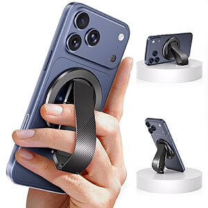 SINCEHOLY MagSafe Magnetic Phone Holder With Silicone Finger Strap