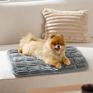 Bedsure ComfyFleece Washable Dog Crate Pad w/ Non-Slip Bottom (Grey, Various Sizes) from $9.99 + Free Shipping w/ Prime or on $35+