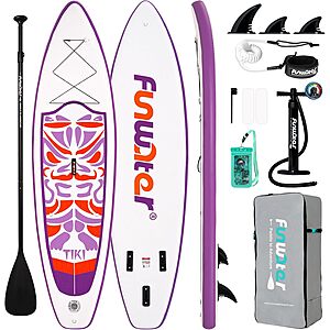 10'6" x 33" FunWater Inflatable Stand Up Paddle Board w/ Paddle, Pump, & More from $84 + Free S&H