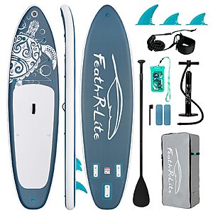 10’6’’ Feath-R-Lite Inflatable Stand Up Paddle Board w/ Paddle, Pump, Backpack & More $85 & More + Free S&H