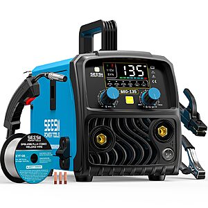 SEESII 135A 110V 3-in-1 Gasless MIG/Lift TIG/Stick Welder w/ Digital Display $62.99 + Free Shipping