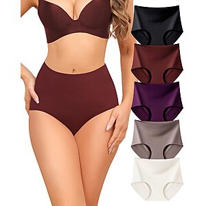 5-Pack Oegho Women’s High-Waisted Seamless No-Show Briefs (S-XXL, Various) from $3.99 + Free Shipping w/ Prime or on $35+