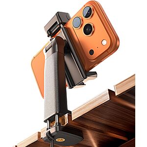 LISEN Phone Holder Travel Mount w/ LED Light for Planes & Travel 