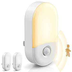 2-Ct L LOHAS LED 30/60-Lumen Plug-In Motion Sensor Night Lights (3000K)