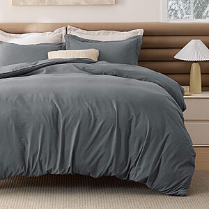 4-Pc Bedsure Mellow Marshmallow Comforter & Duvet Cover Set:King $25, Queen