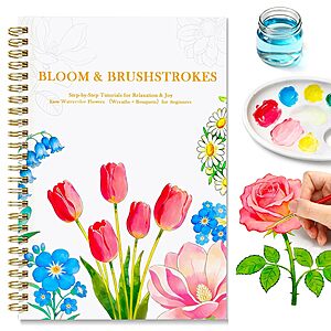 Creazic Floral Watercolor Workbook for Beginners