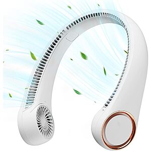 Gaiatop 4800-RPM Rechargeable Hands-Free Neck Fan