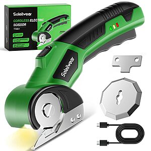 Soleilwear 4V Rechargeable Cordless Cardboard Cutter Scissors