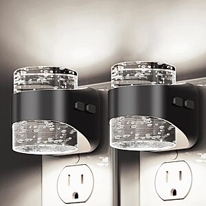 2-Ct L LOHAS LED Dimmable Bubble Night Lights w/ Dusk-to-Dawn Sensor (Various) from