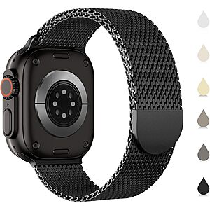 42-49mm Sunnywoo Stainless Steel Mesh Magnetic Apple Watch Band