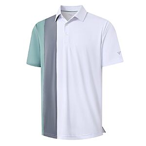 Prime Members: M MAELREG Men's Moisture-Wicking Colorblock Golf Polo Shirt (S-3XL, Various Colors) $9.97 + Free Shipping w/ Prime or on $35+