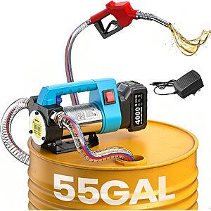 [Prime] SEESII 12GPM Cordless Diesel/Kerosene Fuel Transfer Pump Kit w/ 4.0Ah Battery & Auto-Stop Nozzle $80.99 + Free Shipping
