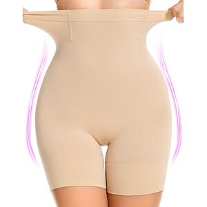 SIMIYA Women's High-Waisted Tummy Control Shapewear Shorts (S-3XL, 2 Colors) $4.99 + Free Shipping w/ Prime or on $35+