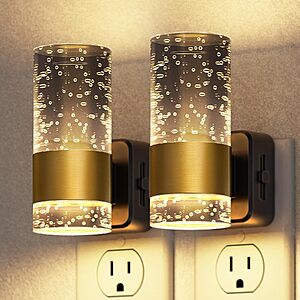 2-Ct Briignite Dimmable LED Plug-In Lights w/ Bubble Design (3000K, 2 Styles) $9.60 