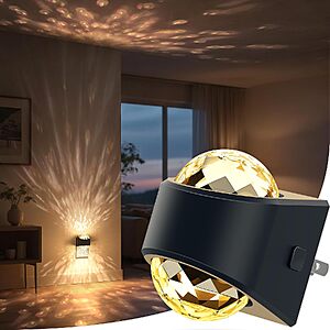 Briignite Dimmable LED Projector Plug-In Night Light w/ Dusk-to-Dawn Sensor