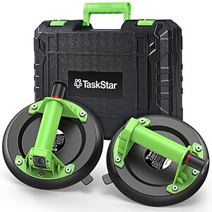 2-Ct TaskStar 8" Heavy-Duty Suction Cup Lifters (440-Lb Capacity) $22 + Free S&H