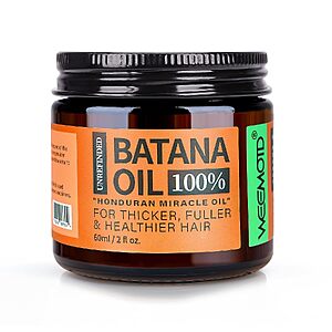 2-Oz WEEMOTD Unrefined Batana Hair Oil (Bright Coffee Scent) $4.99 + Free Shipping w/ Prime or on $35+