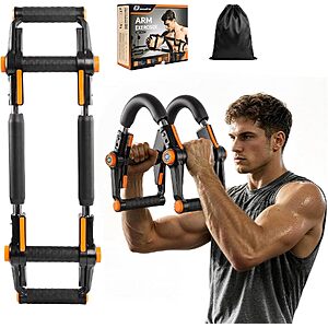 SolidFit Adjustable Arm Twister & Push-Up Bar Trainer w/ 3 Resistance Levels