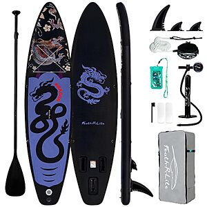 11' x 33" FunWater Inflatable Stand-Up Paddle Board Set (2 Colors) $83 + Free S&H