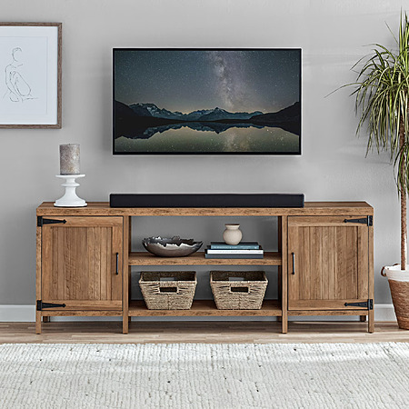 Mainstays Farmhouse TV Stand for TVs up to 70" (Rustic Weathered Oak) $54.50 + Free Shipping