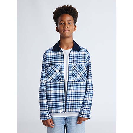 Weekend Academy Boys' Flannel Full Zip Shacket (XS-XXL) $6.71 + Free S&H w/ Walmart+ or on $35+