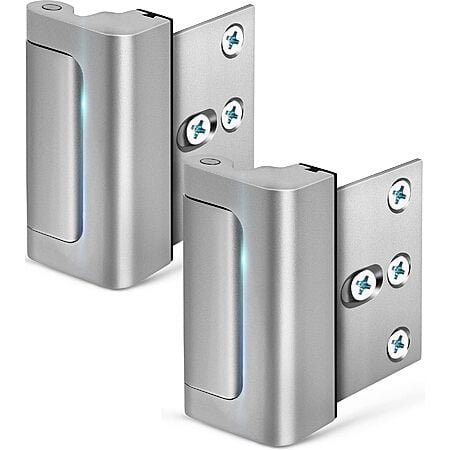 2-Count EverPlus 3" Home Security Reinforcement Door Lock (for Inward Swinging Door, Silver) $14.99 ($7.50 each) + Free Shipping w/ Prime or on $35+