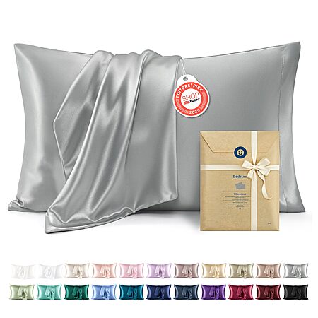 2-Count Bedsure Queen Size Satin Pillowcase (20" X 30", Silver Grey) $3.99 + Free Shipping w/ Prime or on $35+