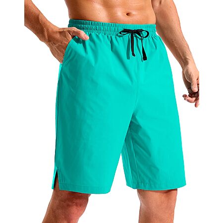 Pudolla Men's Quick-Dry No-Liner Swim Board Shorts w/ Pockets (9" or 11" Inseam, S-4XL, Various Colors) $11.99 + Free Shipping w/ Prime or on $35+