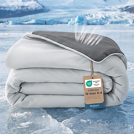 Bedsure Lightweight Double-Sided Cooling Comforter (Grey, Various Sizes) from $29.99 + Free Shipping w/ Prime or on $35+