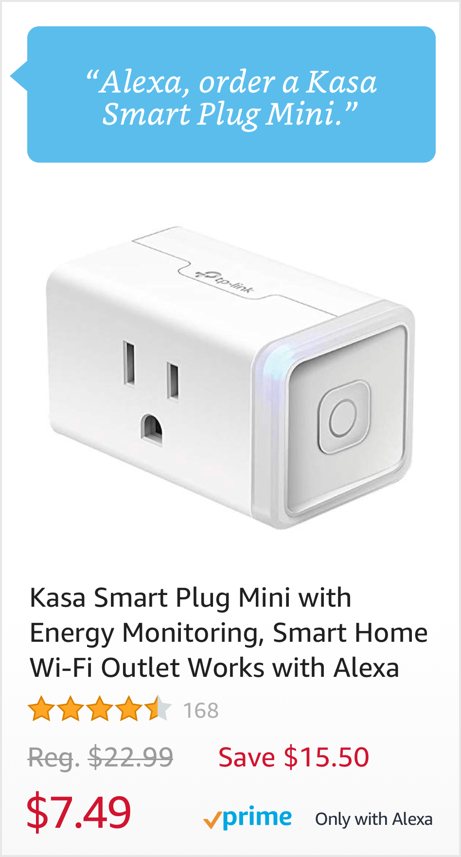 TP-Link Kasa Smart Plug Mini $7.49, Wyze Plug or LIFX A19 Bulb $5.99/ea with Alexa Voice Shopping for Prime Members