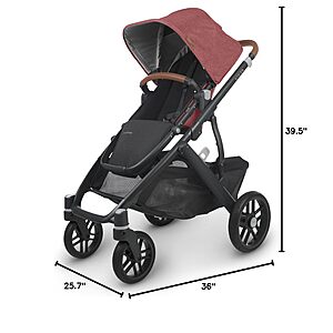 UPPAbaby Vista V2 Stroller, Convertible Single to Double, Includes Bassinet, Toddler Seat, Bug & Rain Shields, Storage Bag $749